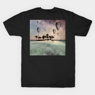 Wonderful tropical island with ballons T-Shirt